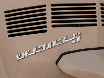 Oldtimer VW Käfer Schriftzug detail