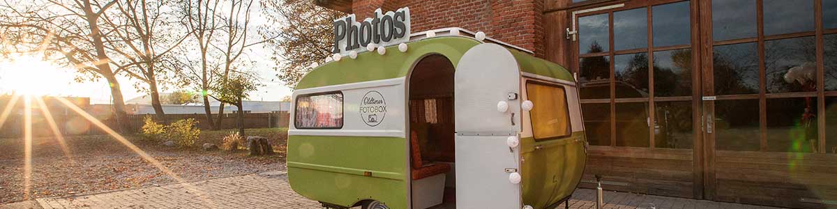 Oldtimer Wohnwagen inklusive Fotobox wide