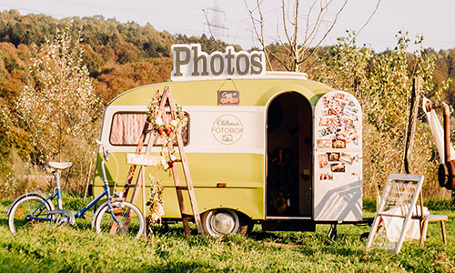 Oldtimer Wohnwagen mit Fotobox